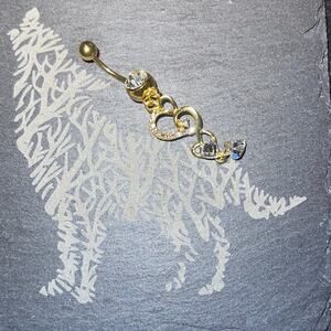 Stainless Steel Fancy Heart Belly Ring